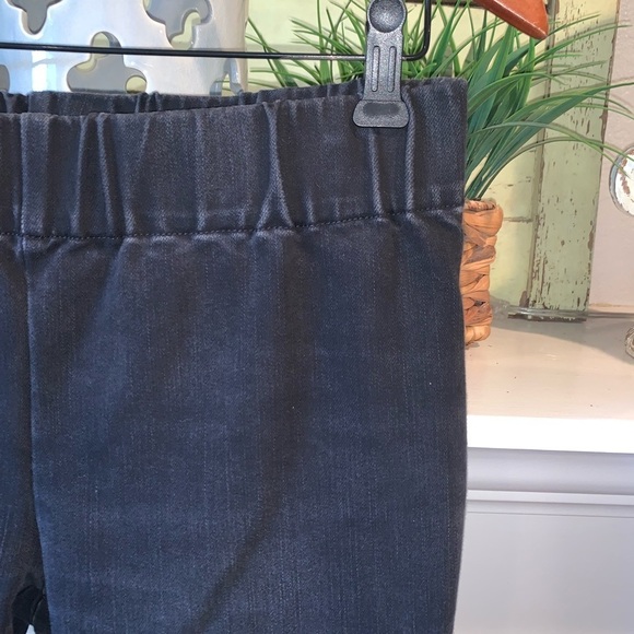 Soft Surroundings Stretch Gray Denim Pull On Cropped Jeans Size M Petite - Picture 3 of 6